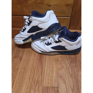 Nike Air Jordan 5 V Retro Low Dunk Metallic Gold Navy White sz 5Y Youth